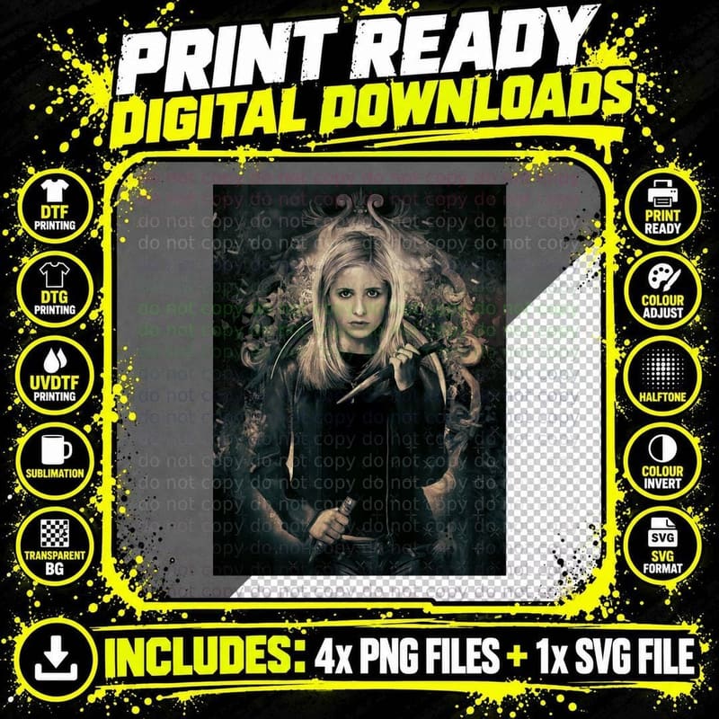 Buffy the Vampire Slayer TV Show T-Shirt Png SVG Digital Bundle