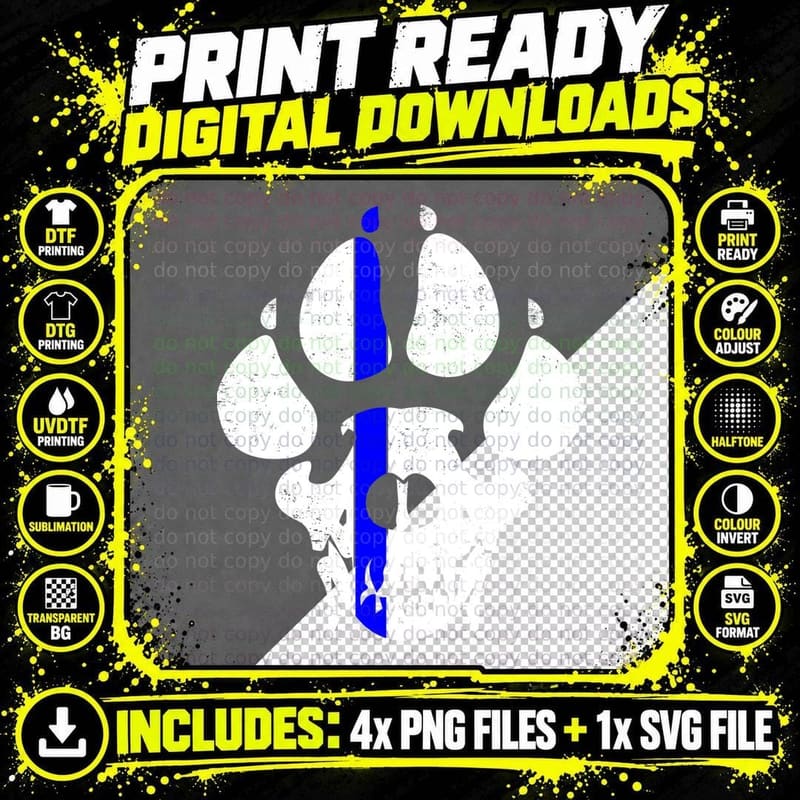 Claws Skull T-Shirt, Gothic Horror Style Png SVG Digital Bundle