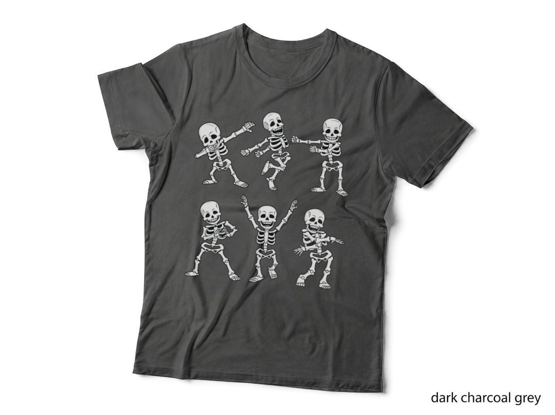 Dancing Skeletons Dance Challenge Boys Girl Kids Halloween T-Shirt