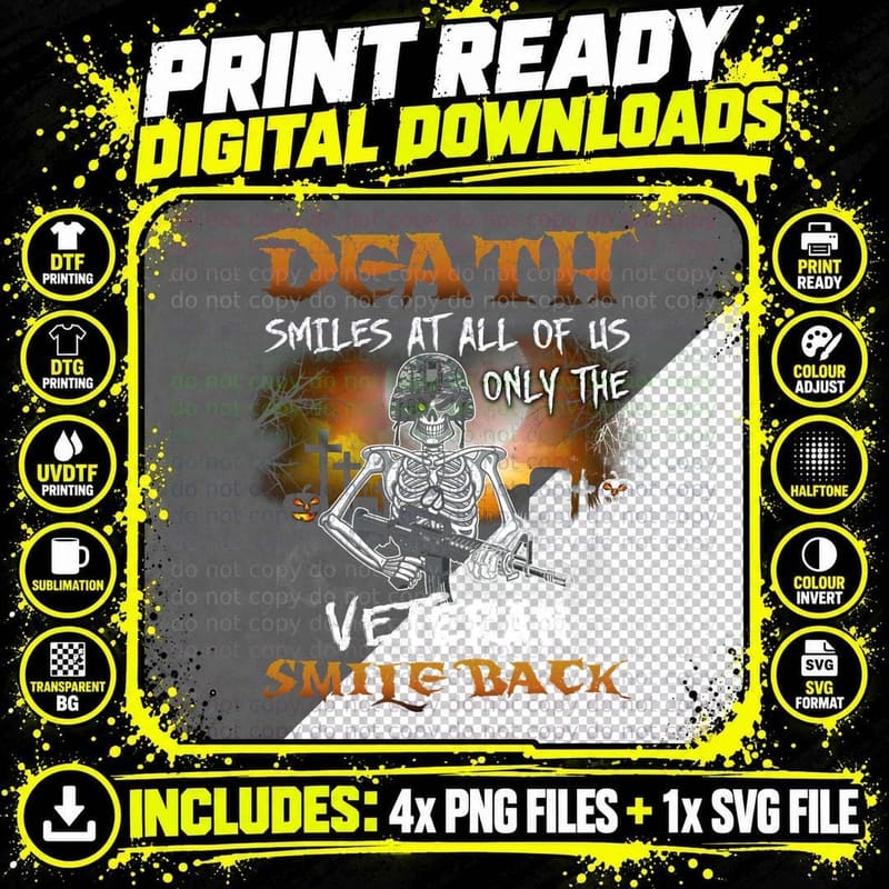 Death All or Only the, Halloween, Skulls Gothic T-Shirt Png SVG Digital Bundle