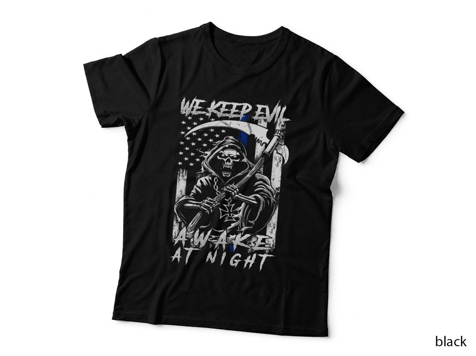 Evil Figure Holding Sword T-Shirt, Dark Fantasy Art, Horror Fan Apparel