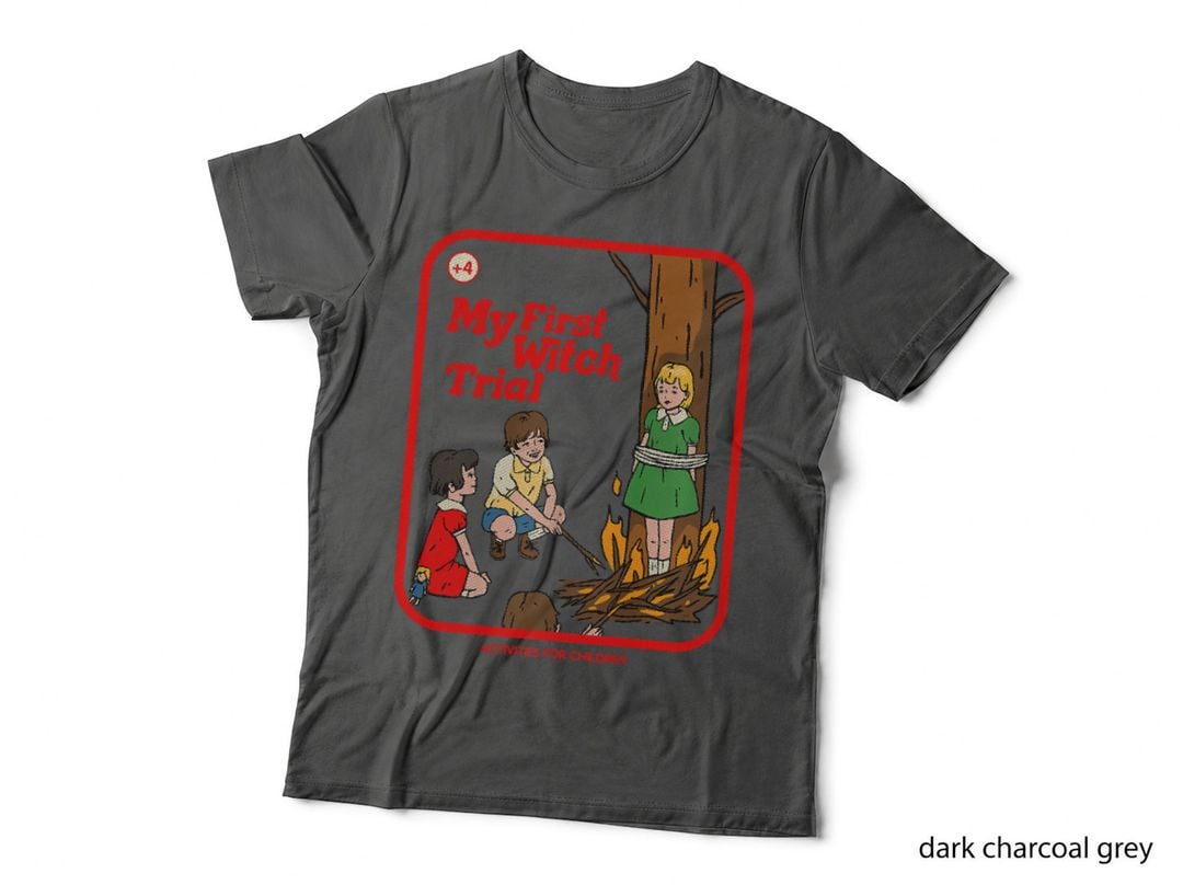 F0. NEW Batcheshalloweenhalloween-006My First Witch Trial Vintage T-Shirt