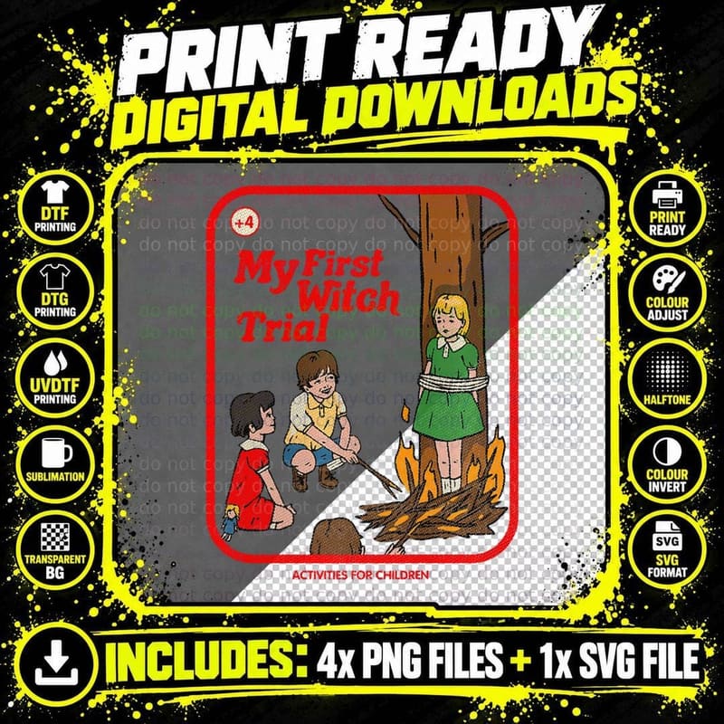 F0. NEW Batcheshalloweenhalloween-006My First Witch Png SVG Digital Bundle