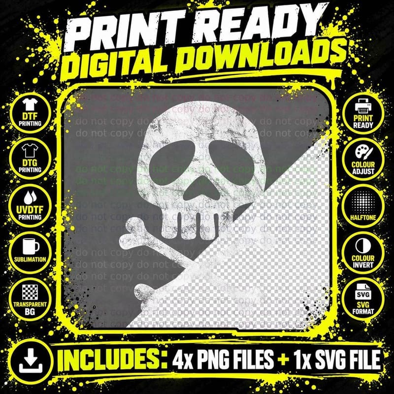 F0. NEW Batcheshalloweenhalloween-006Skull Png SVG Digital Bundle