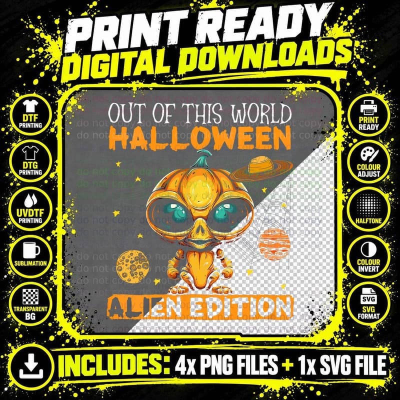 F0. NEW Batcheshalloweenhalloween-006Womens Alien Png SVG Digital Bundle