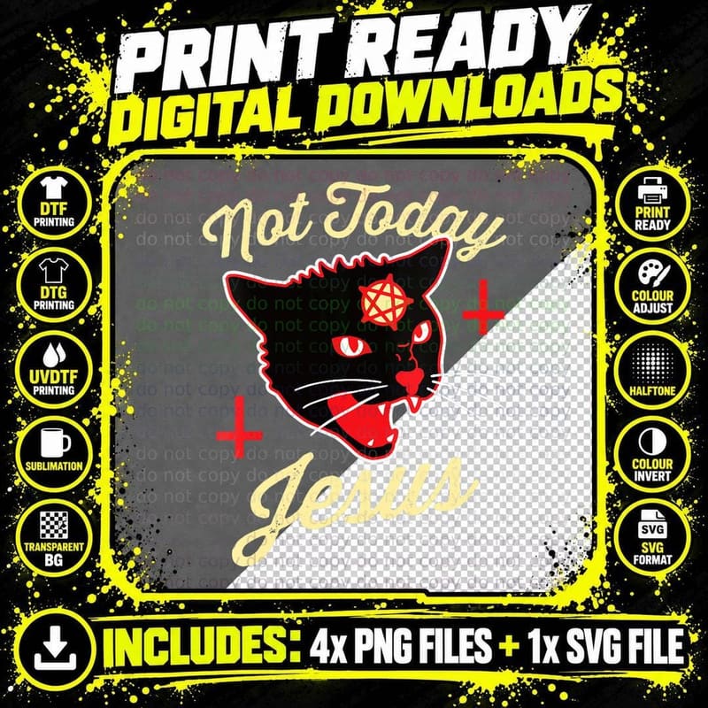 F0. NEW Batcheshalloweenhalloween-006Womens Not Today Png SVG Digital Bundle