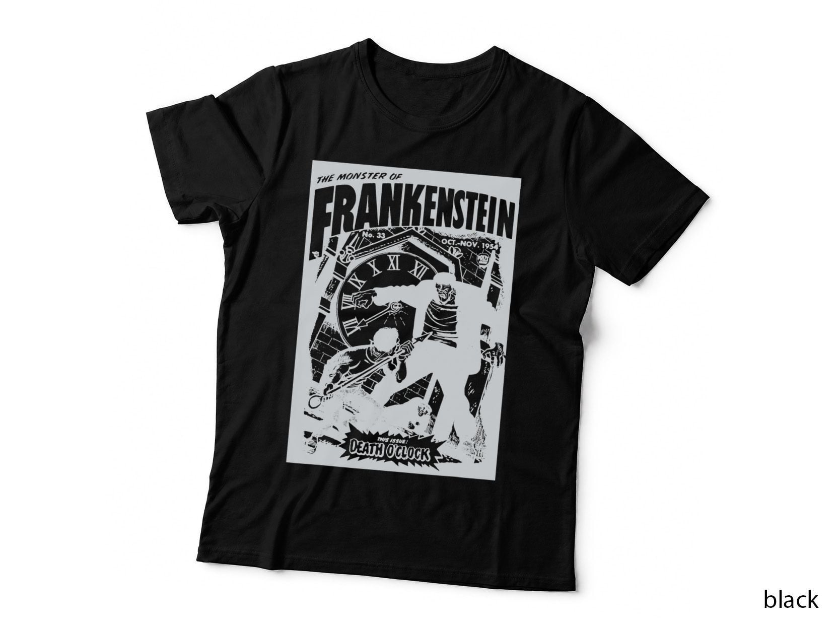 Frankenstein Halloween Horror Comic Vintage Horror Monster T-Shirt