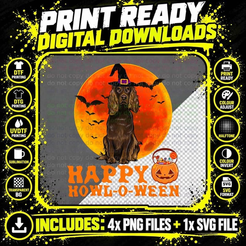Funny Boykin Spaniel Halloween T-Shirt Png SVG Digital Bundle