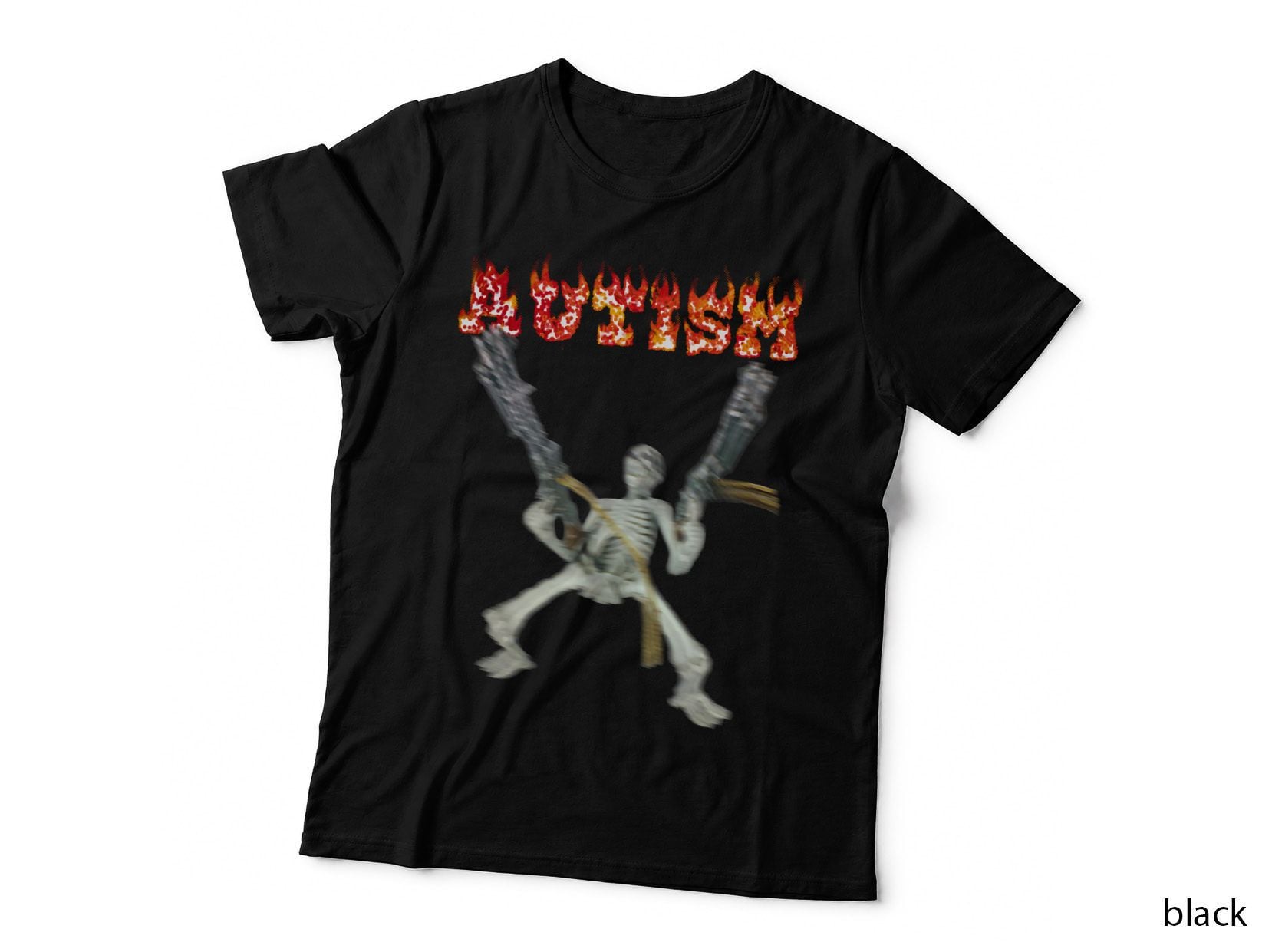 Funny Design Autism Skeleton Meme for Men Women, Joke Gift T-Shirt