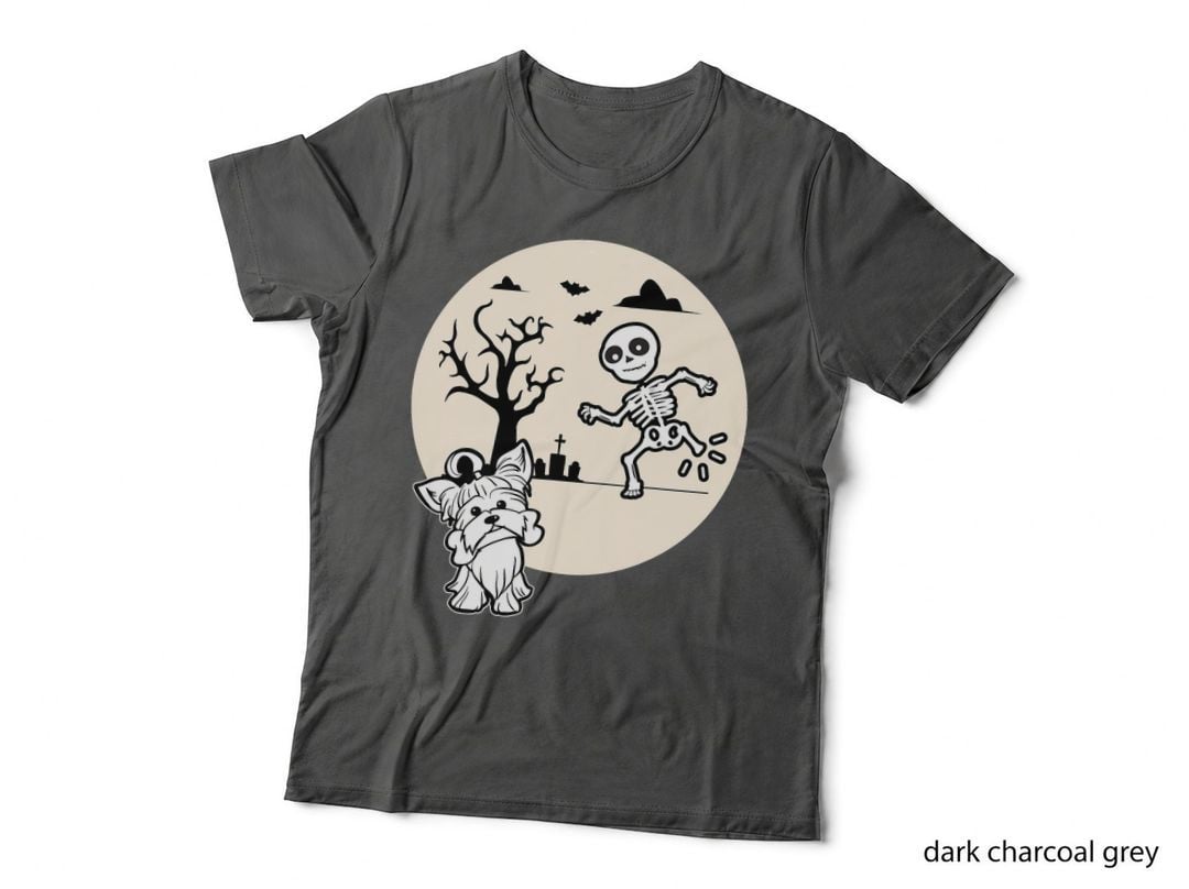 Funny Yorkie Halloween T-Shirt, Spooky Yorkshire Terrier, Pet Lover Apparel