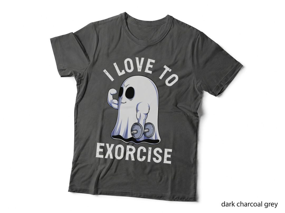 Ghost Funny Gym Workout Bodybuilding Humor Spooky Halloween T-Shirt