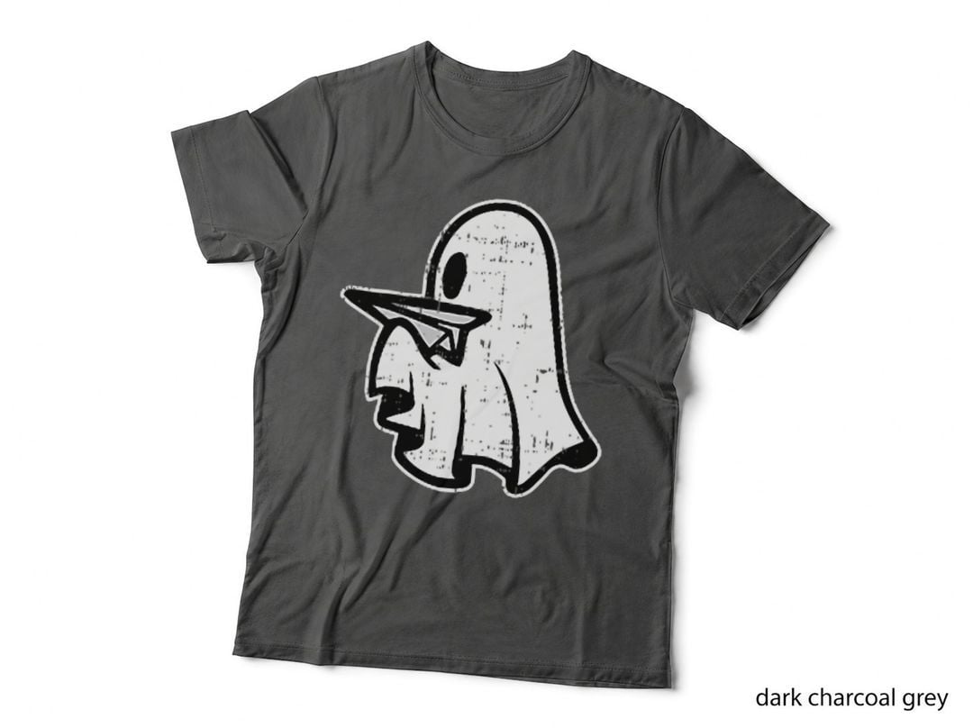 Ghost Paper Plane Halloween Costume Ghoul Men Women Kids T-Shirt