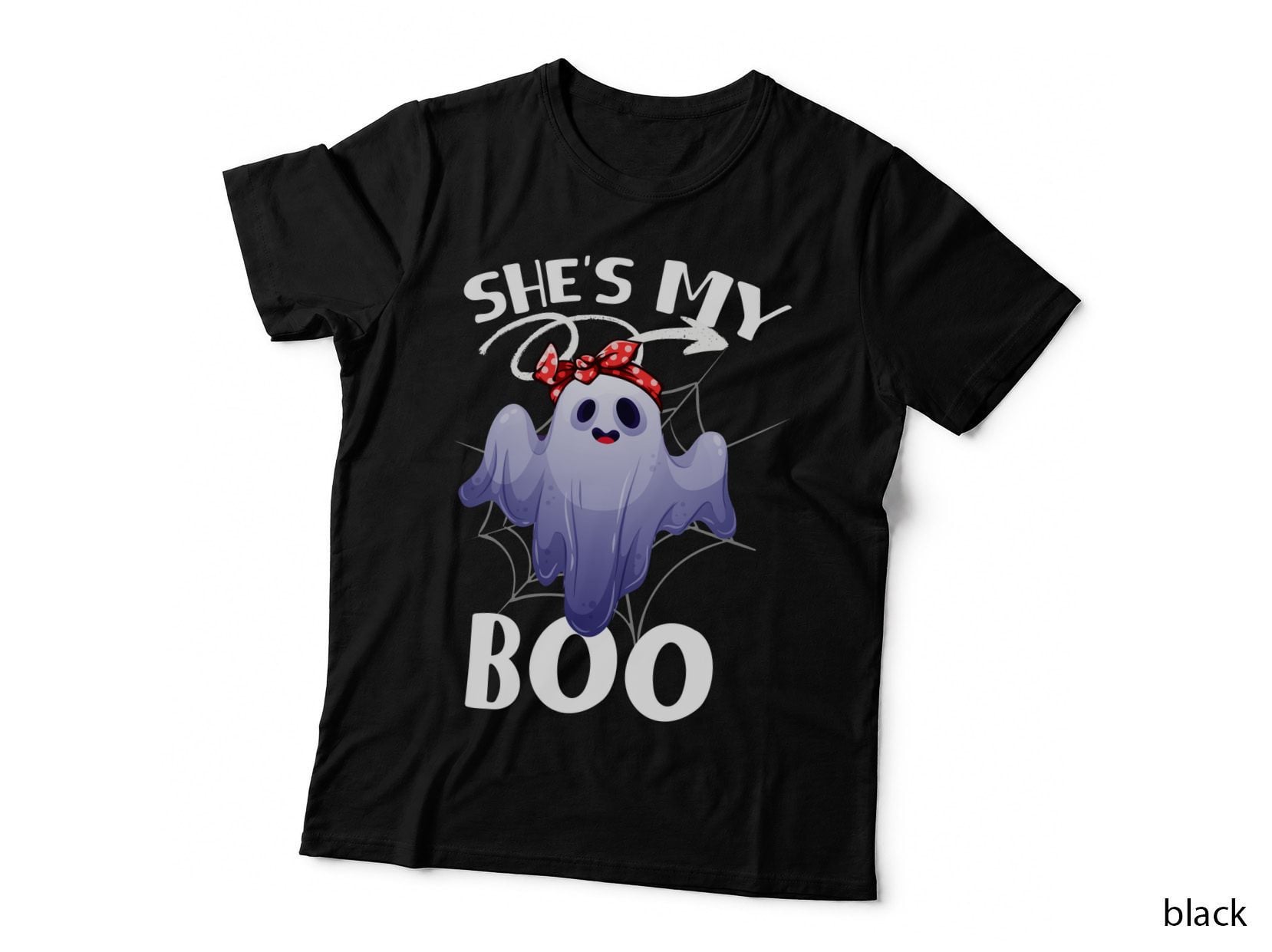 Ghost with Bandana T-Shirt, Halloween Costume, Spooky Fun Print