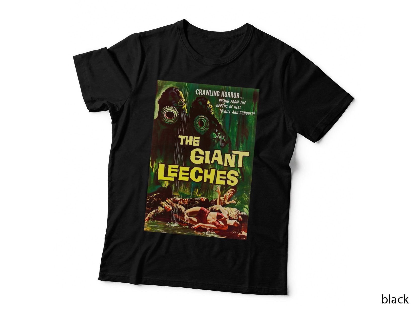 Giant Leeches Classic Halloween Monster Poster Horror Movie T-Shirt