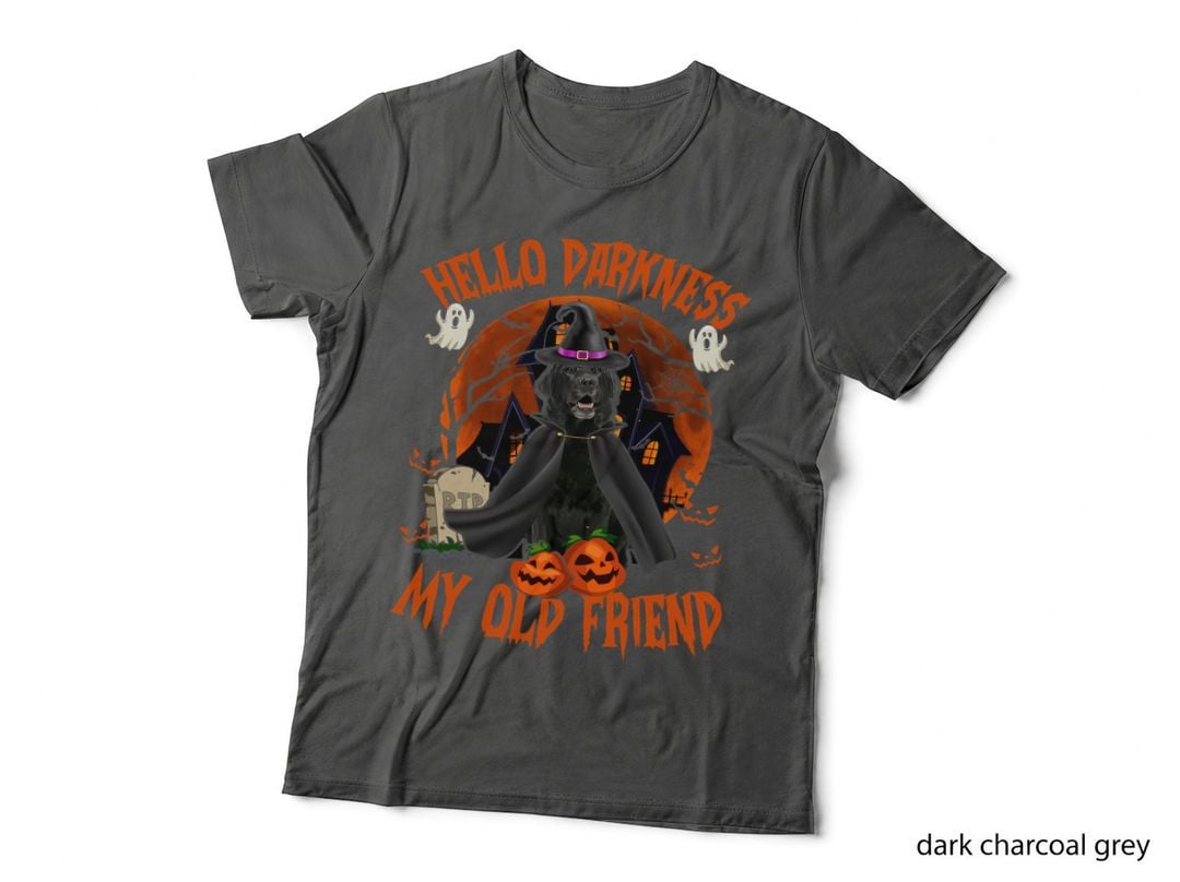 Halloween Black Labrador Retriever T-Shirt, Spooky Halloween Theme
