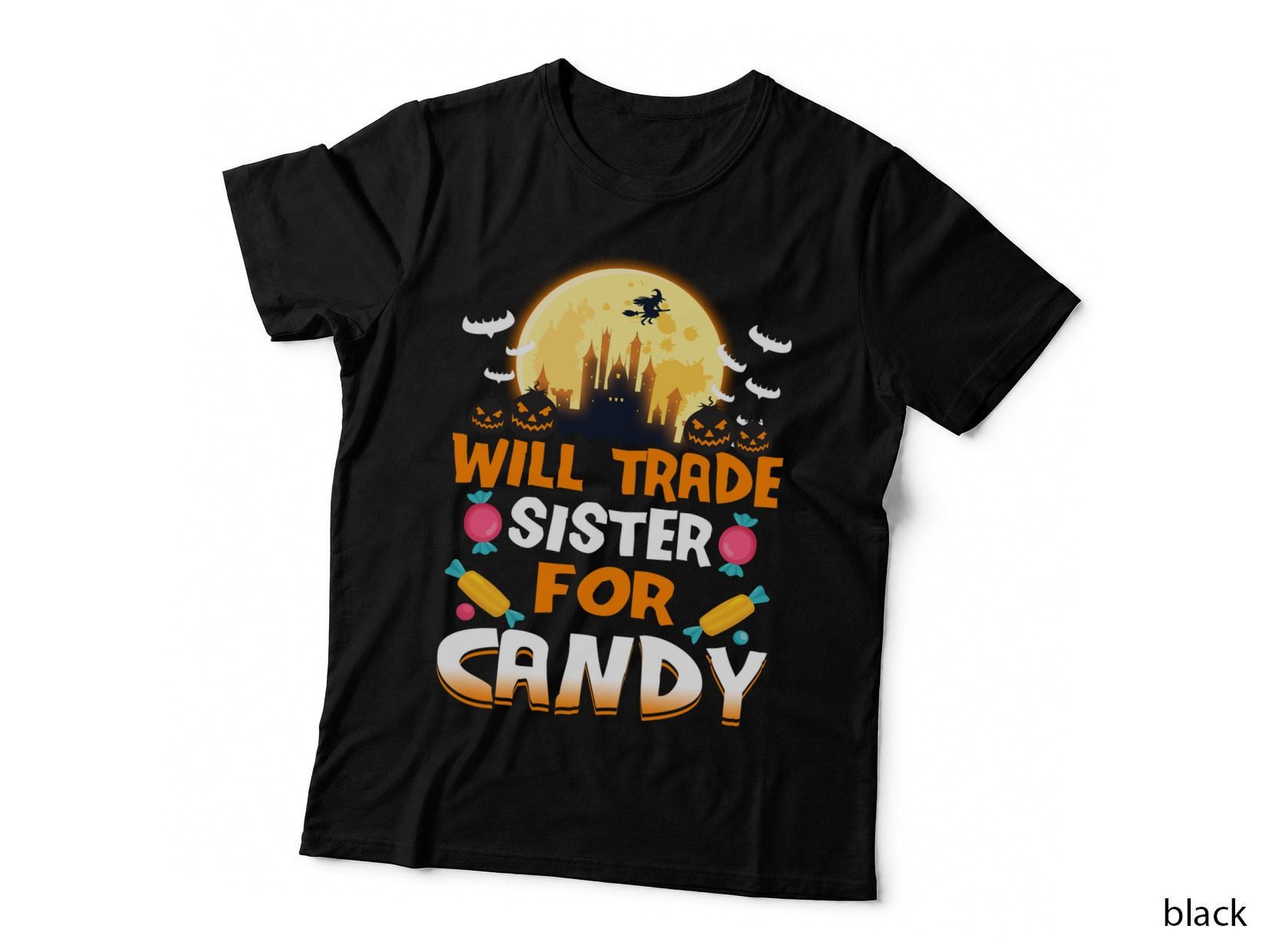 Halloween Candy Trade T-Shirt, Spooky Halloween Theme, Trick-Or-Treat Fun