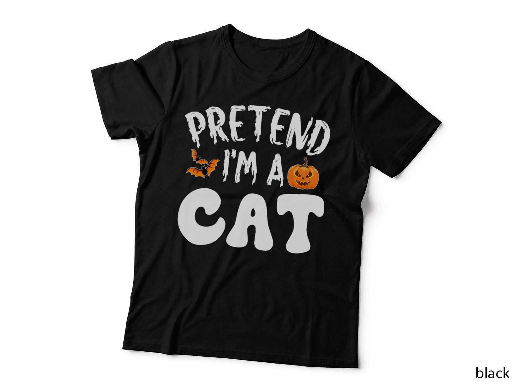 Halloween Costume Cat Pumpkin T-Shirt, Halloween Party Costume