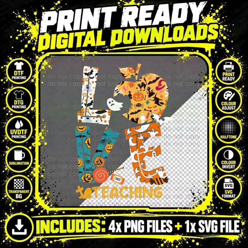 Halloween Costume T-Shirt, Spooky Party Print Png SVG Digital Bundle