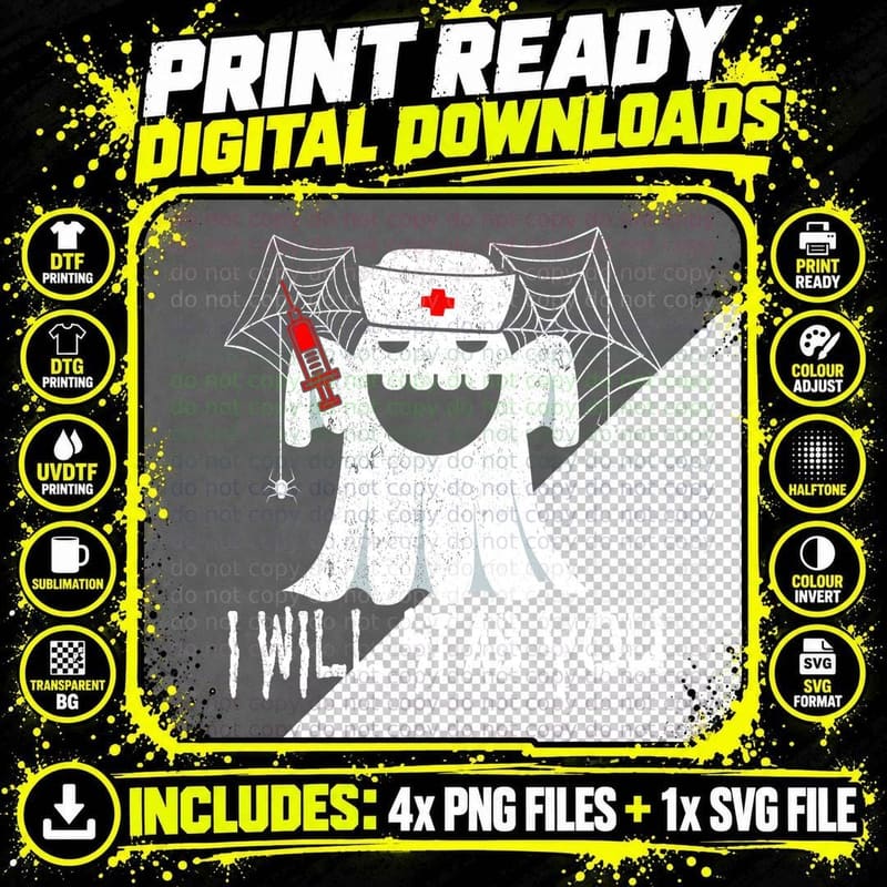 Halloween Costume T-Shirt, Spooky Spider Web Design Png SVG Digital Bundle