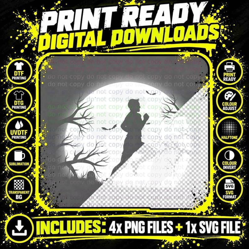 Halloween Costume T-Shirt, Spooky Witch Hat Design Png SVG Digital Bundle