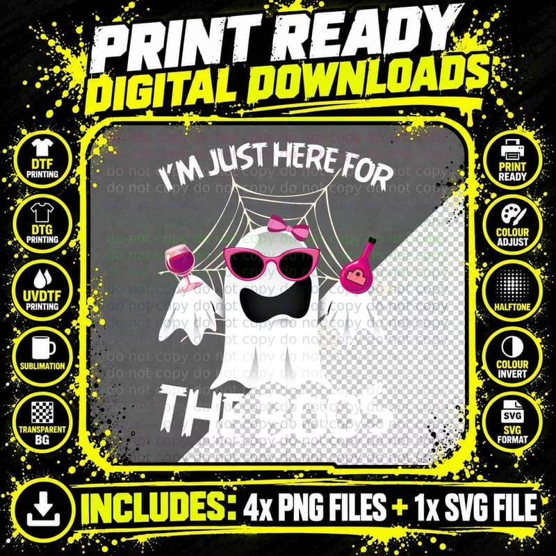 Halloween Ghost T-Shirt, Party Costume Design, Spooky Fun Png SVG Digital Bundle