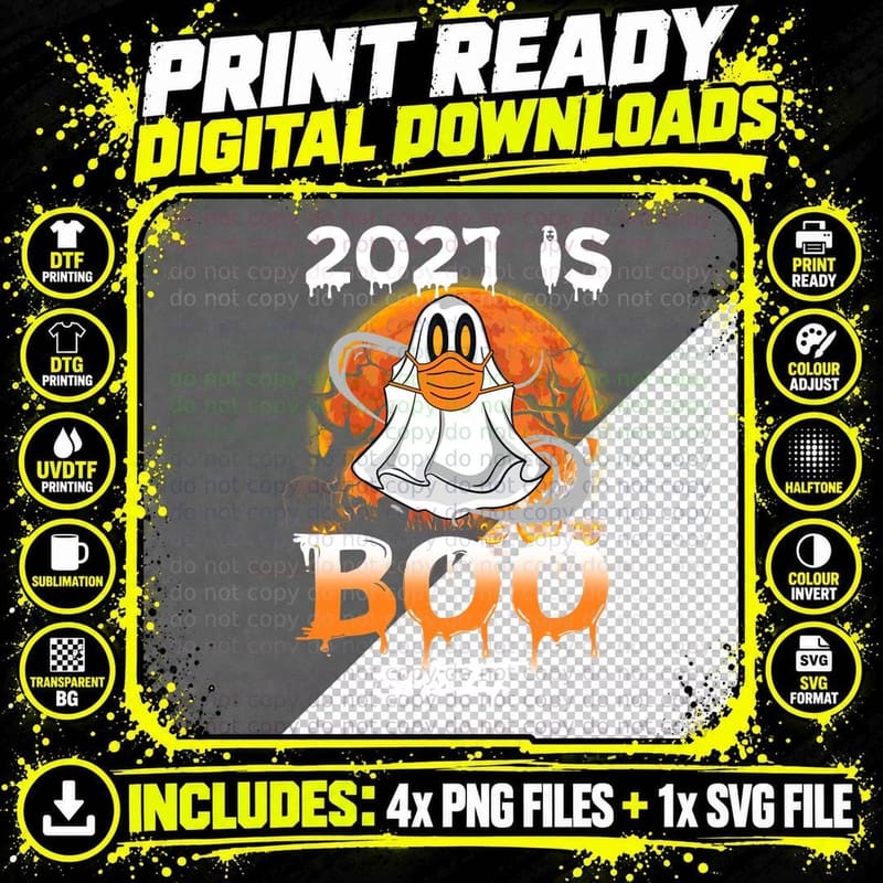 Halloween Ghost T-Shirt, Spooky Mask Design, Boo Sheet Png SVG Digital Bundle