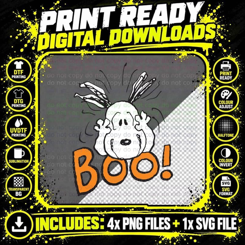 Halloween Ghost T-Shirt, Spooky Scarecrow Design Png SVG Digital Bundle