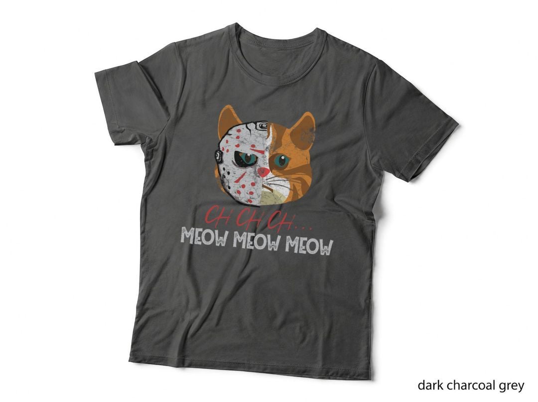 Halloween Horror Cat T-Shirt, Spooky Costume Gift, Pet Lover Apparel