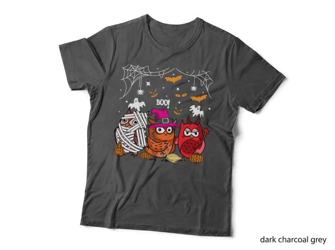 Halloween Owl Mummy T-Shirt, Spooky Costume Print, Pet Lover Apparel