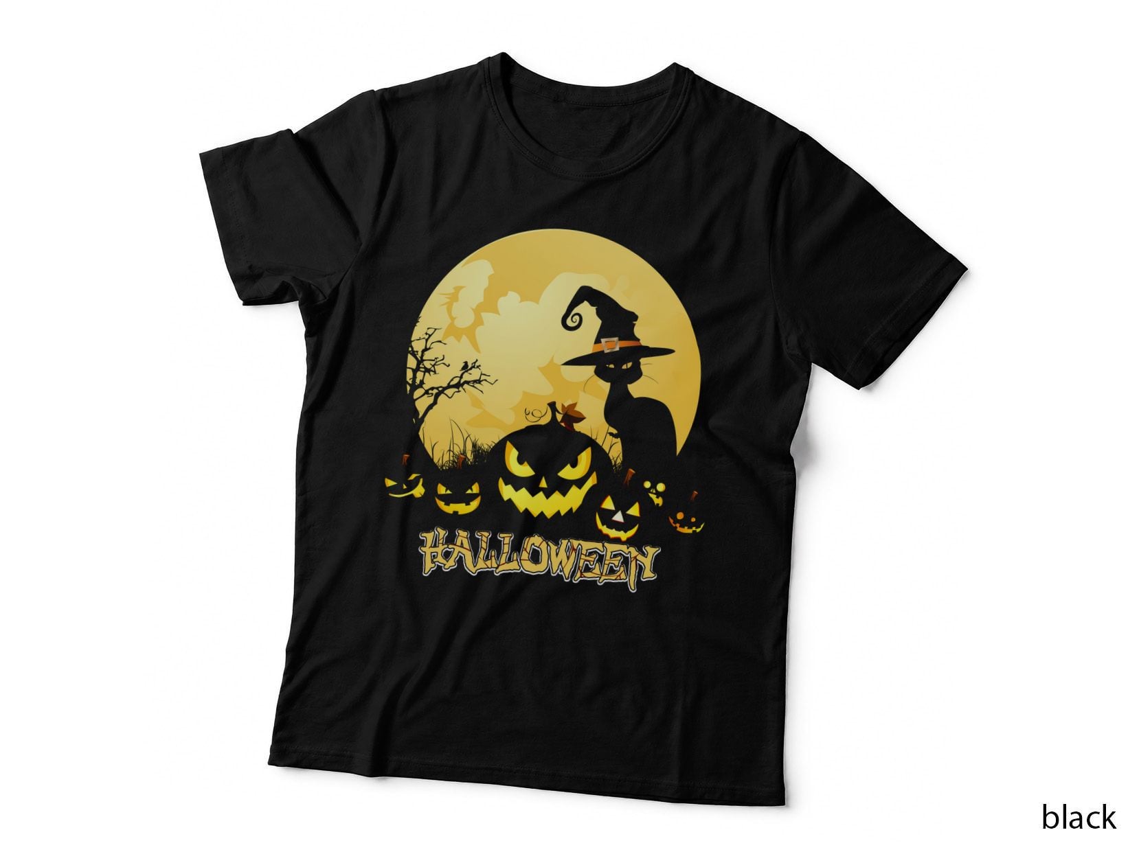 Halloween Pumpkin Jack-O'-Lantern T-Shirt, Spooky Halloween Theme