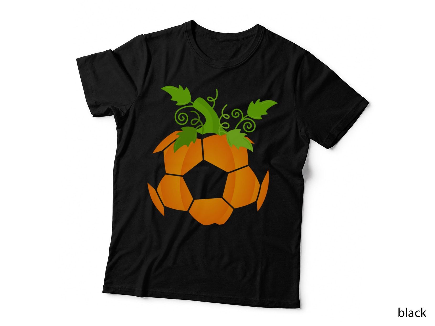 Halloween Pumpkin Soccer Ball T-Shirt, Halloween Design, Halloween Apparel