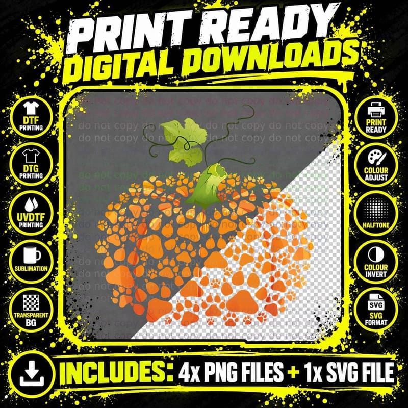 Halloween Pumpkin T-Shirt, Candy Corn Pattern Png SVG Digital Bundle