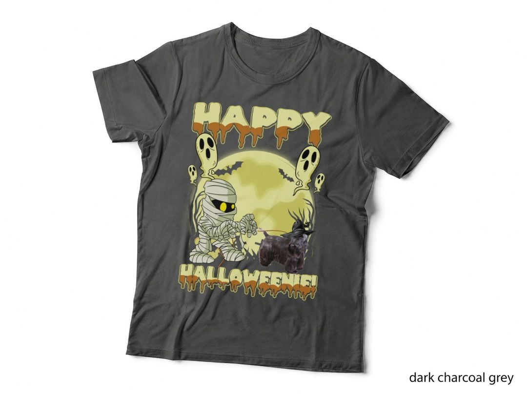 Halloween Schnauzer Mummy T-Shirt, Spooky Pet Costume, Pet Lover Apparel