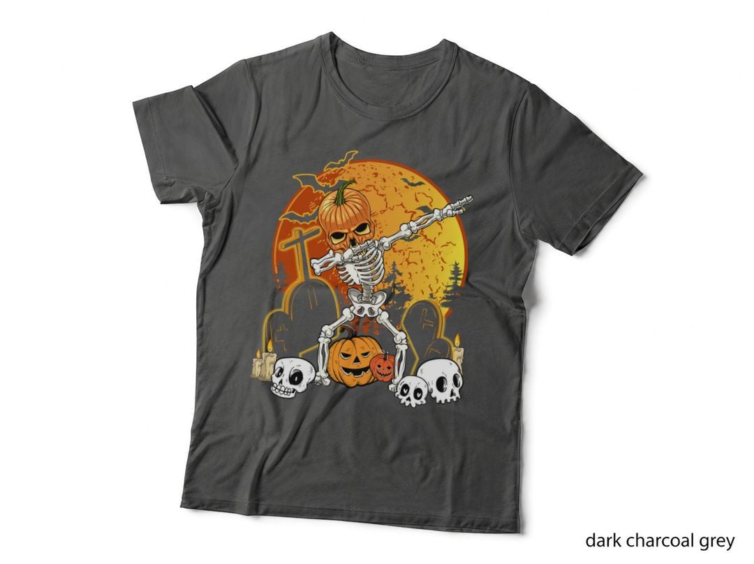 Halloween Skeleton Dabbing T-Shirt, Spooky Halloween Print