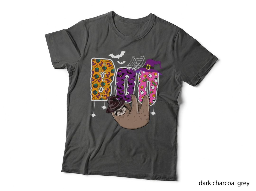 Halloween Sloth Boo T-Shirt, Spooky Animal Print, Pet Lover Apparel