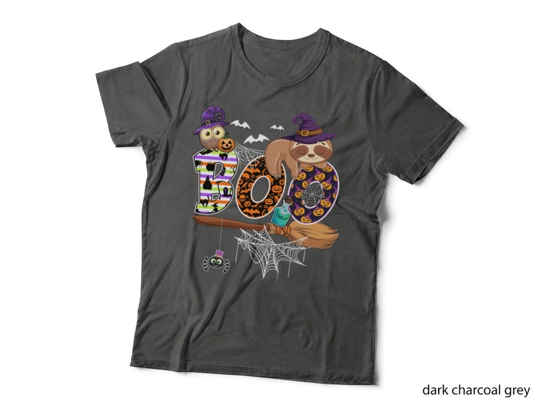 Halloween Sloth Boo T-Shirt, Spooky Witch Hat Design, Pet Lover Apparel