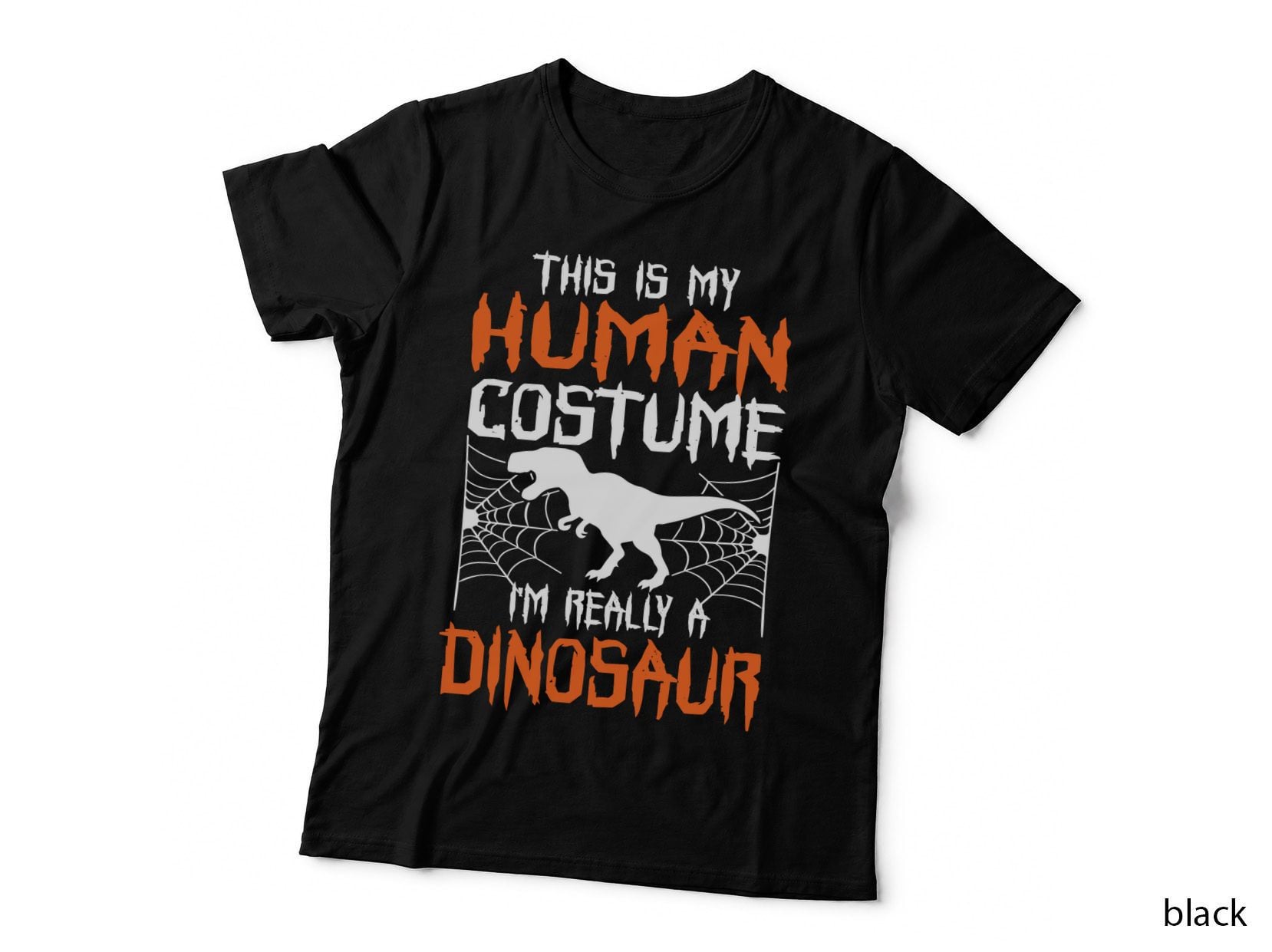 Human Costume Dinosaur T-Shirt, Halloween Costume, Spooky Fun Print