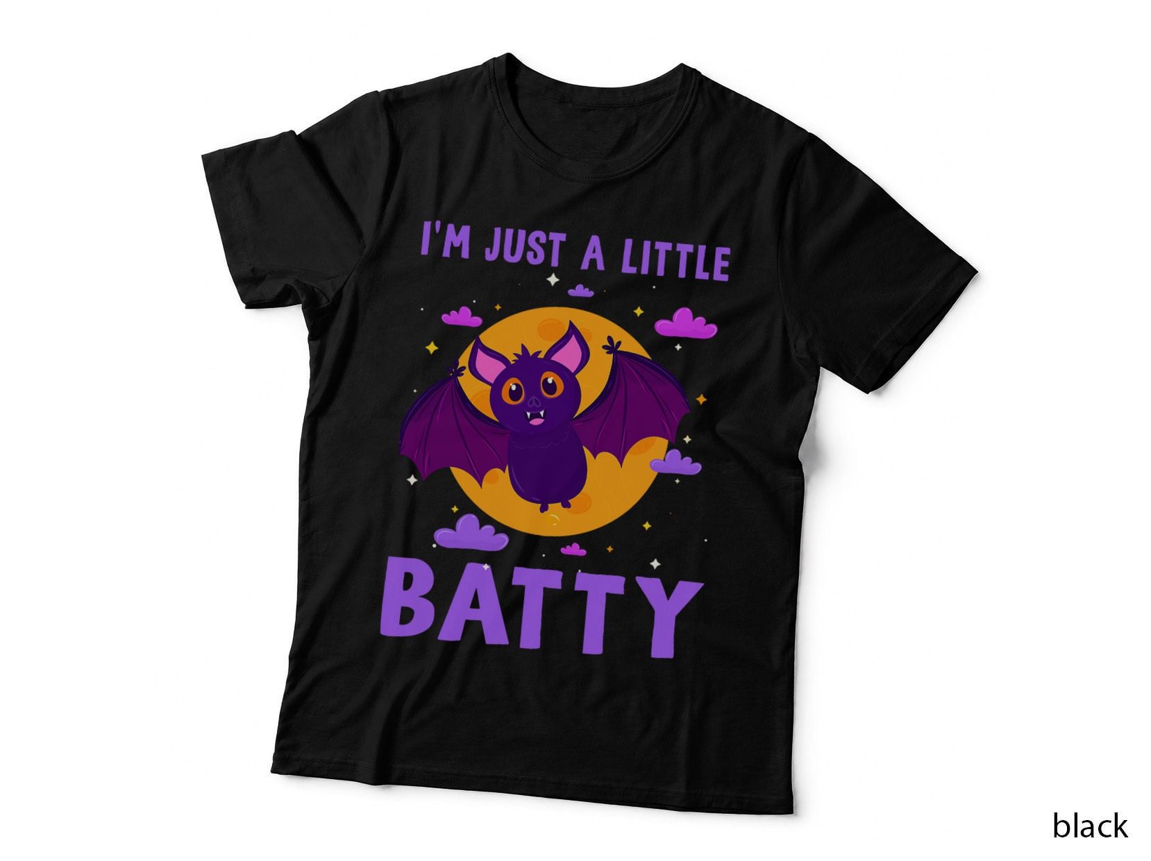 I'm Just a Little Batty Crazy Bat Humor Sarcasm Halloween T-Shirt