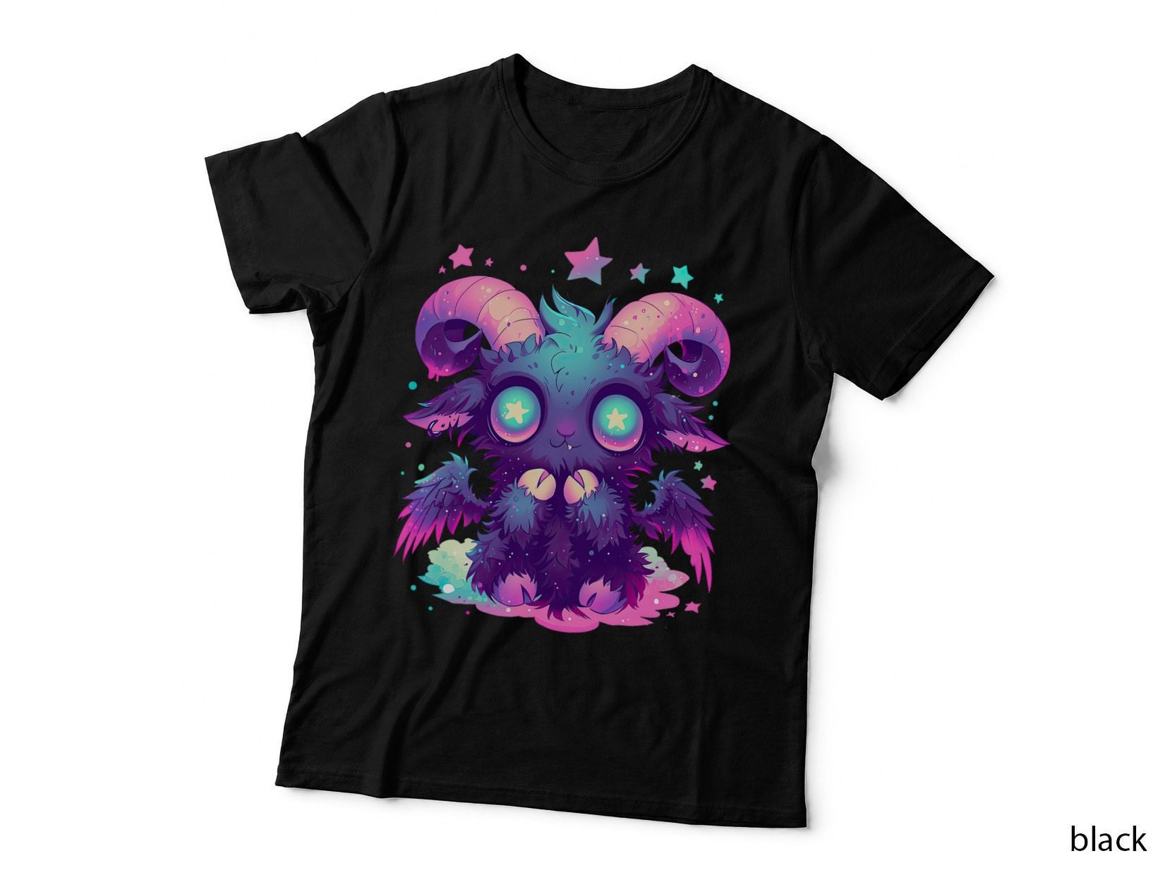 Kawaii Pastel Goth Creepy Cute Witchy Goat Baphomet T-Shirt