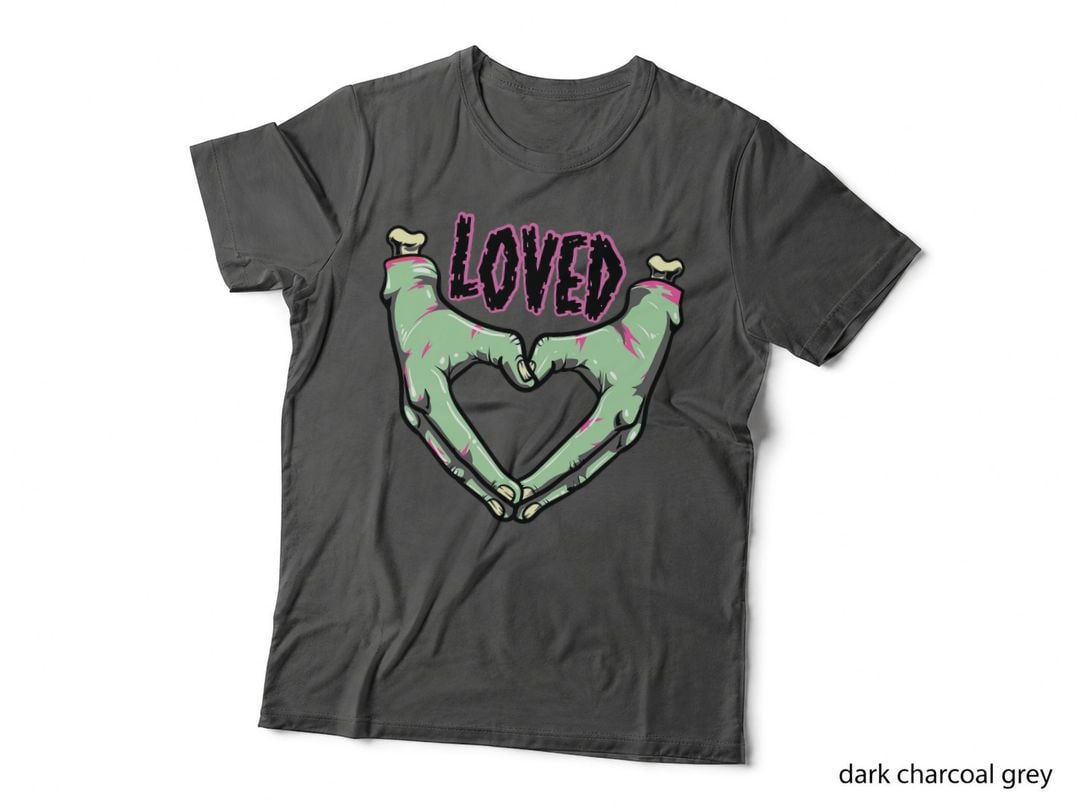 LOVED Creepy Monster Hands Heart Pastel Goth Valentines Day T-Shirt