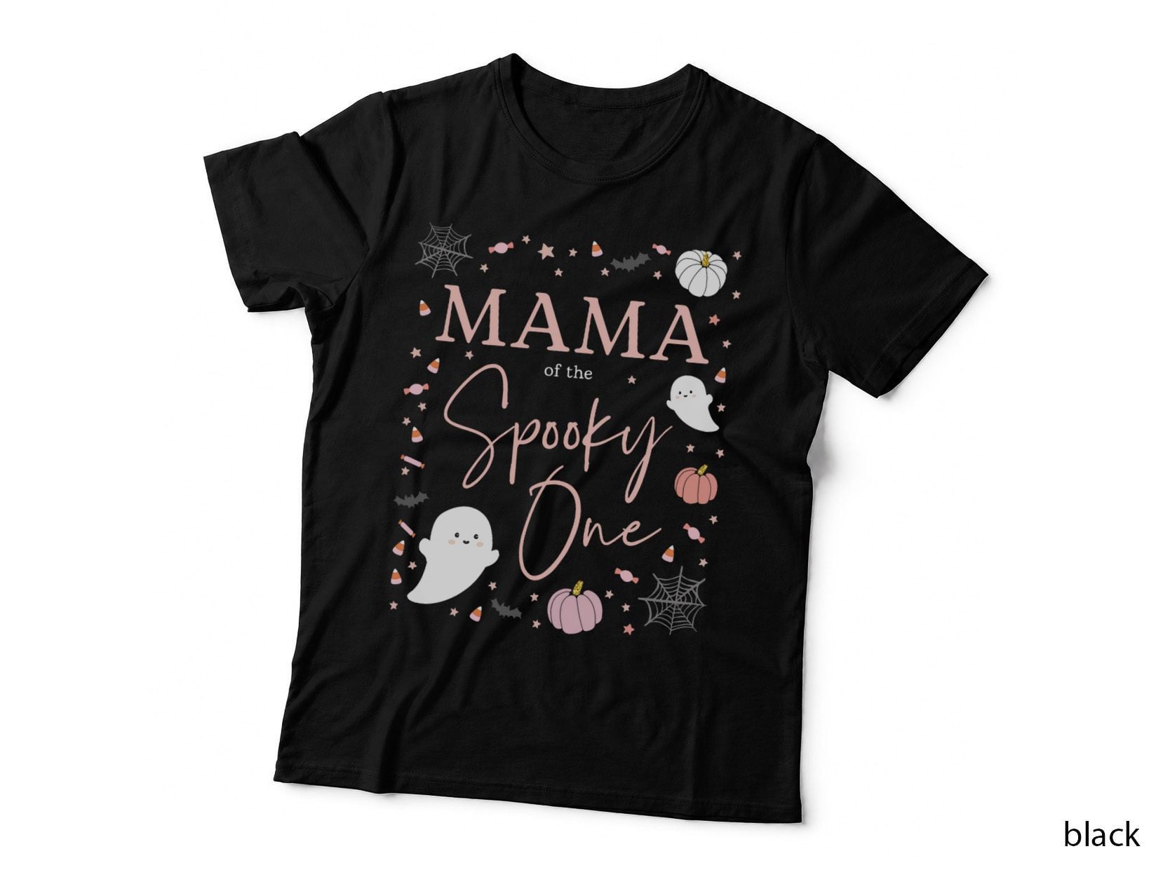 Mama of the Spooky One Girl First Birthday Pink Halloween T-Shirt
