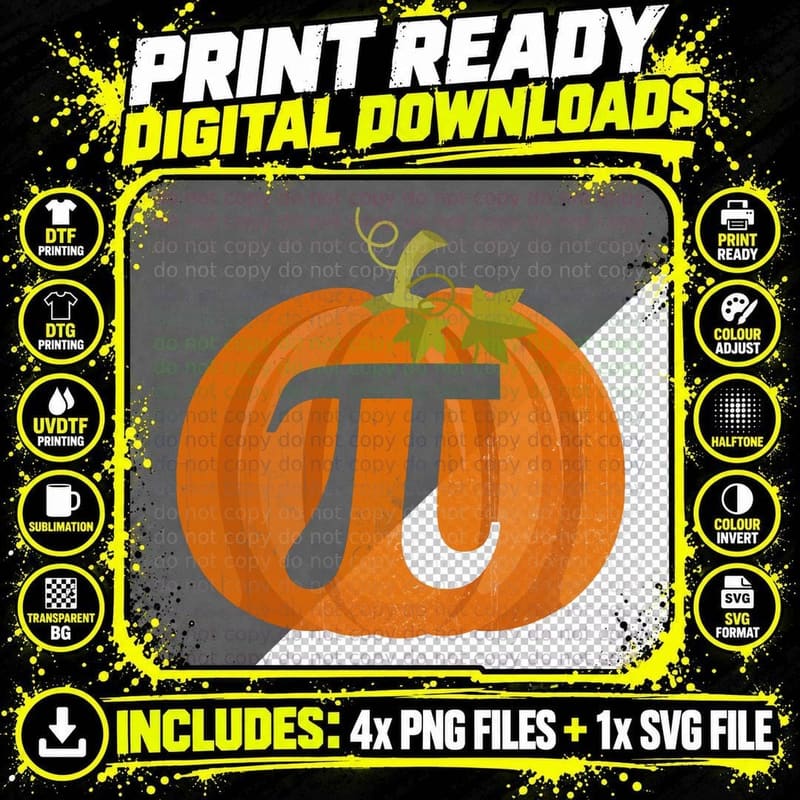 Math Pumpkin Pie T-Shirt, Funny Math Geeks Png SVG Digital Bundle