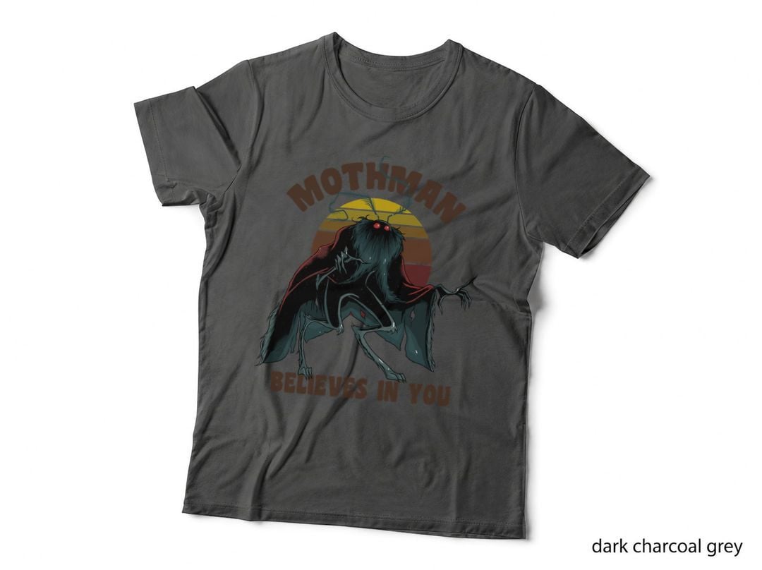 Mothman Cryptid Folklore T-Shirt, Gothic Horror Aesthetic, Halloween Apparel