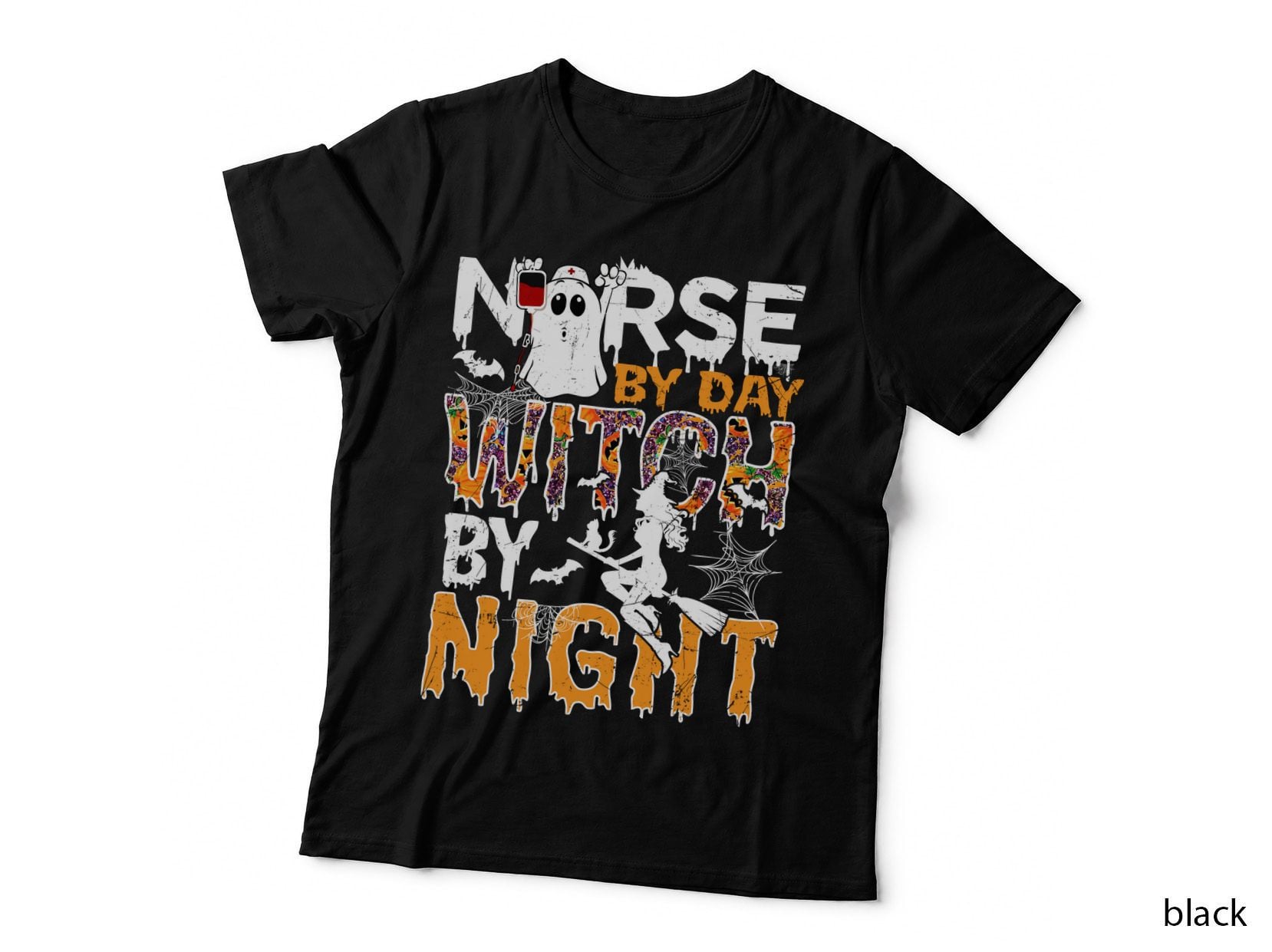 Nurse by Day Witch by Night T-Shirt, Halloween Costume, Halloween Apparel