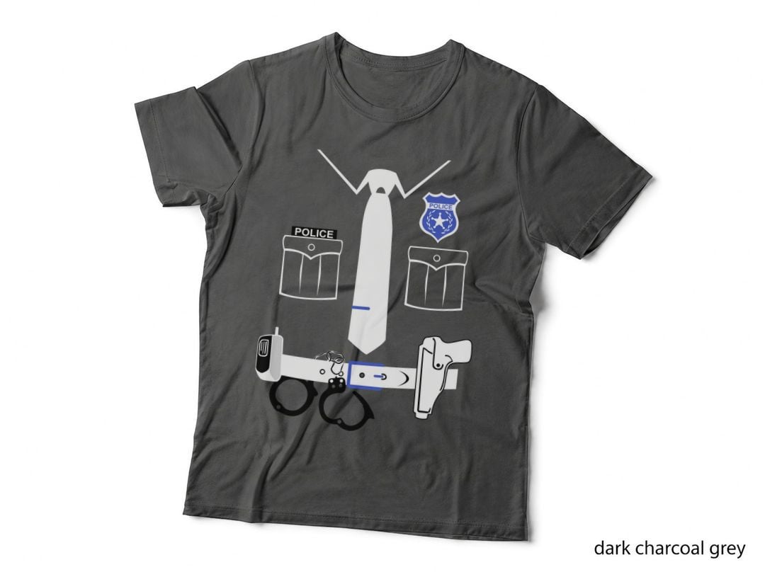 Police Uniform T-Shirt, Halloween Costume, Officer Apparel