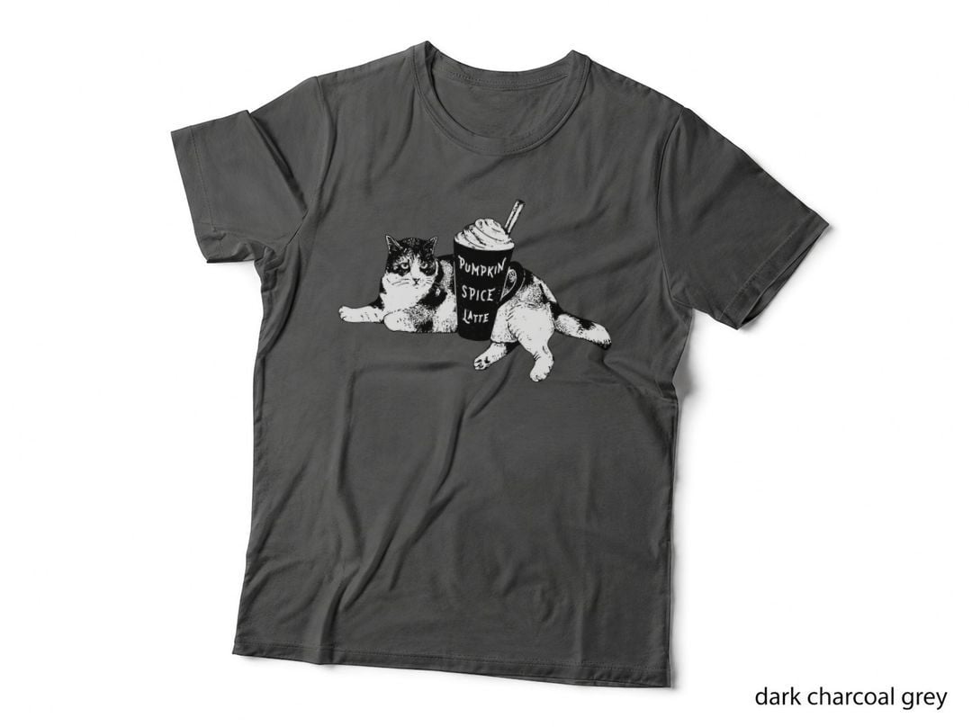 Pumpkin Spice Latte Cat T-Shirt