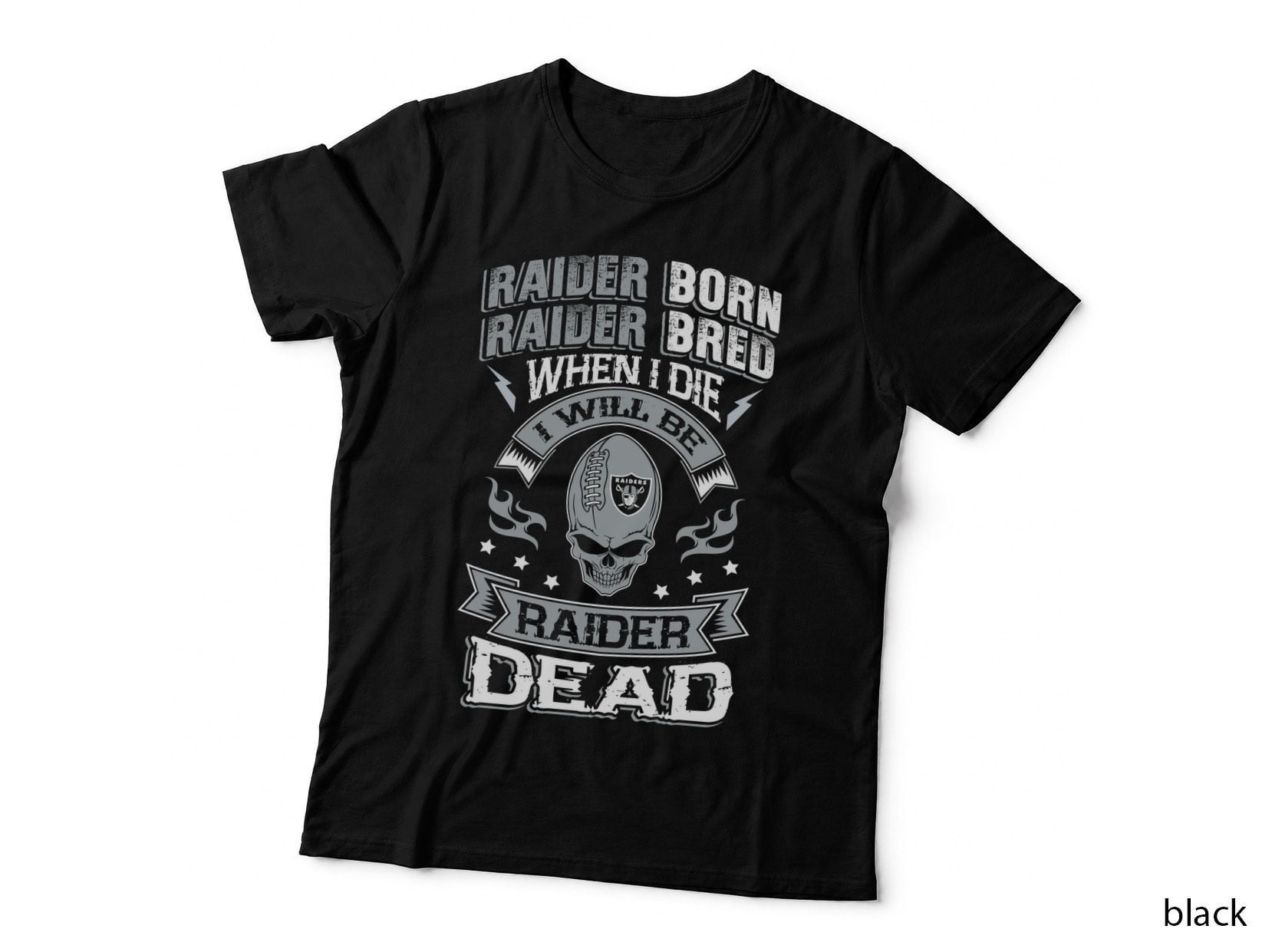 Raider Dead T-Shirt, Gothic Skull Style, Halloween Apparel