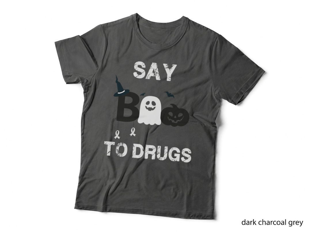 Red Ribbon Week Awareness Say Boo to Drugs Ghost Halloween T-Shirt