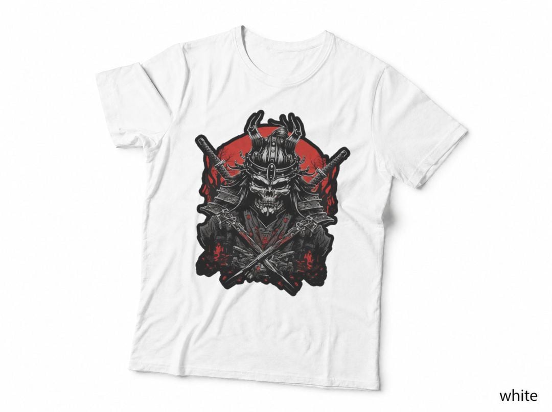 Samurai Skeleton - Samurai Art T-Shirt