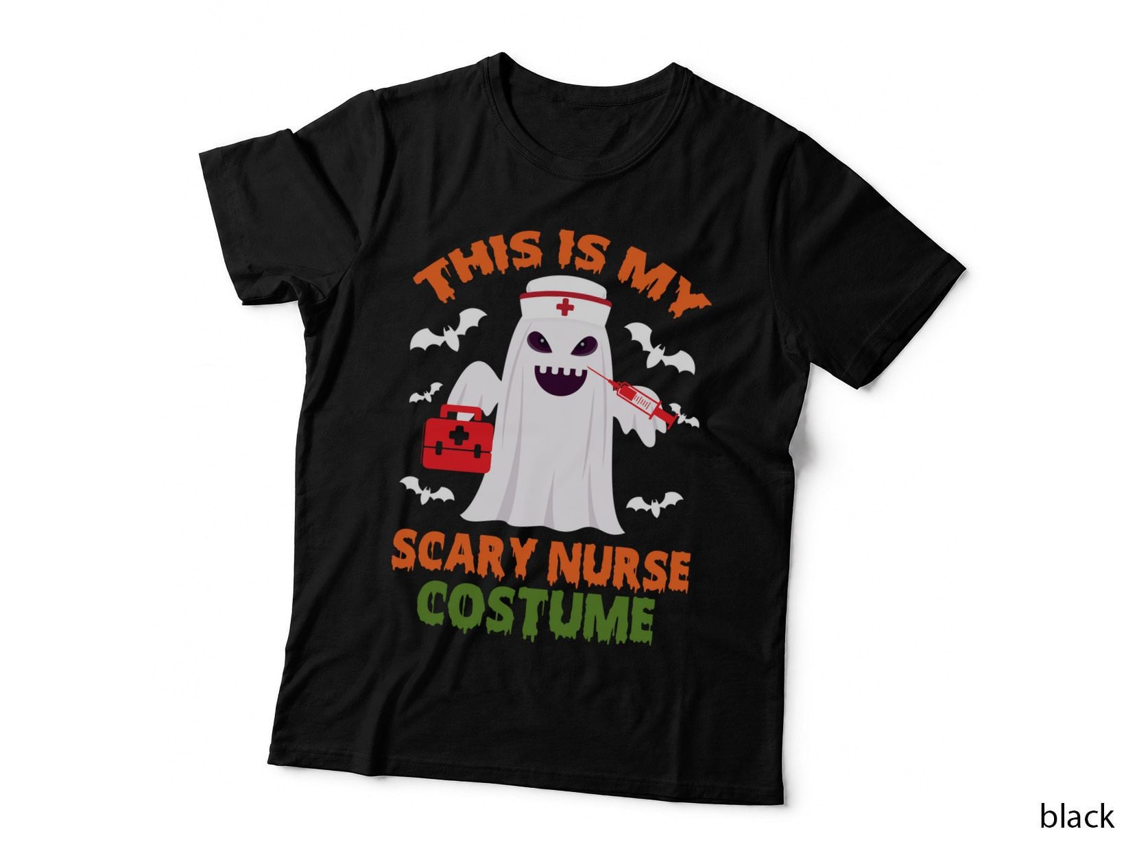 Scary Nurse Costume T-Shirt, Halloween Horror, Funny Sarcasm